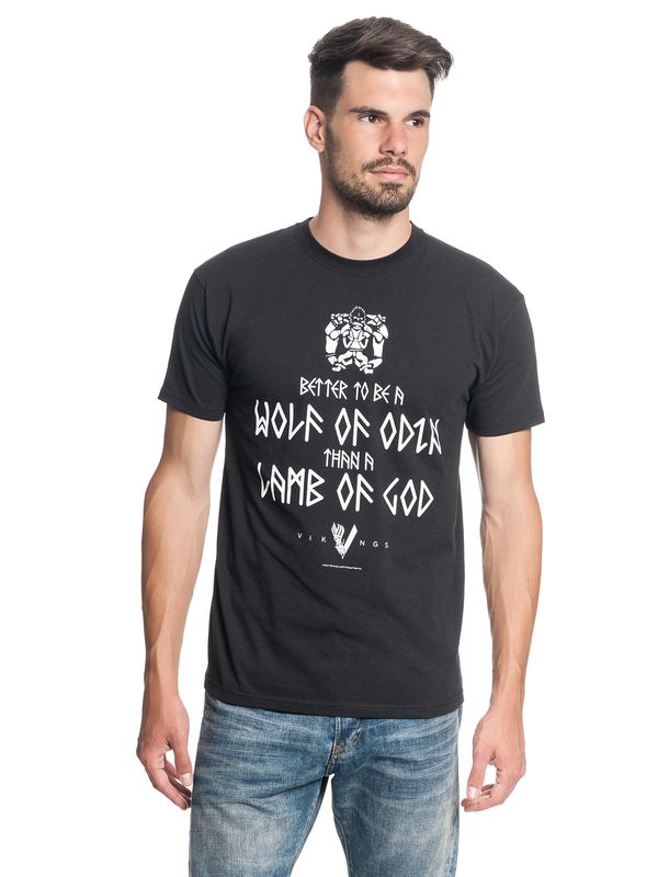 Nastrovje Potsdam Vikings Wolf Of Odin Herren T-Shirt schwarz Fabrikpreis