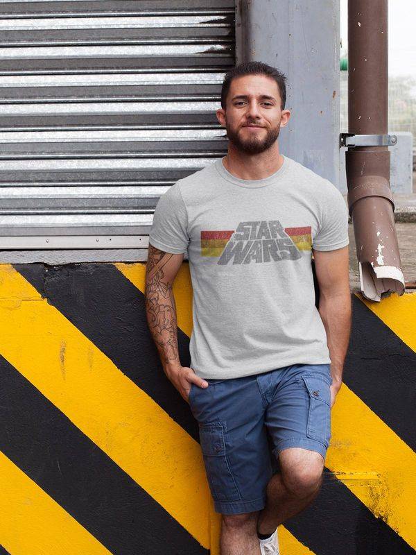Nastrovje Potsdam Star Wars Vintage 77 Herren T-Shirt grau meliert Rabatt