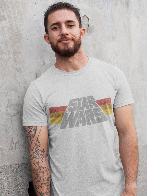 Nastrovje Potsdam Star Wars Vintage 77 Herren T-Shirt grau meliert Rabatt