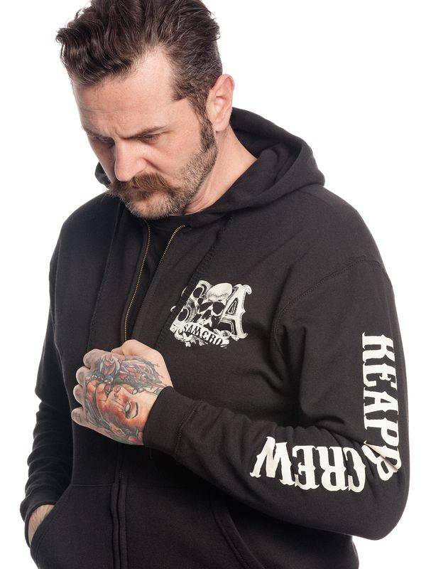 Nastrovje Potsdam Sons of Anarchy Reaper Crew Herren Kapuzensweatjacke schwarz Saisonschlussverkauf