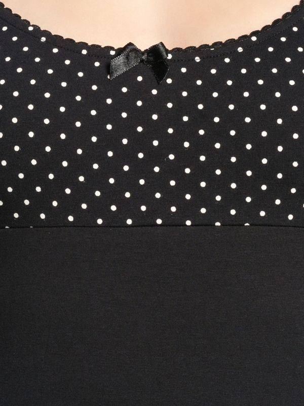 Nastrovje Potsdam Pussy Deluxe Mini Dots Evie Damen T-Shirt schwarz allover Heißer Verkauf