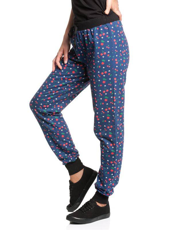 Nastrovje Potsdam Pussy Deluxe Cat Paws & Cherries Damen Sweathose blau allover Neuheiten