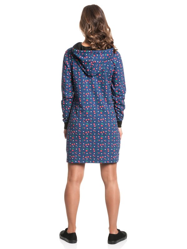 Nastrovje Potsdam Pussy Deluxe Cat Paws & Cherries Damen Sweatkleid blau allover Bestseller