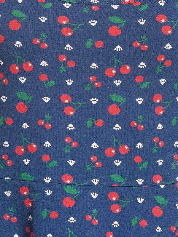 Nastrovje Potsdam Pussy Deluxe Cat Paws & Cherries Damen Spaghettikleid blau allover Saisonale Angebote