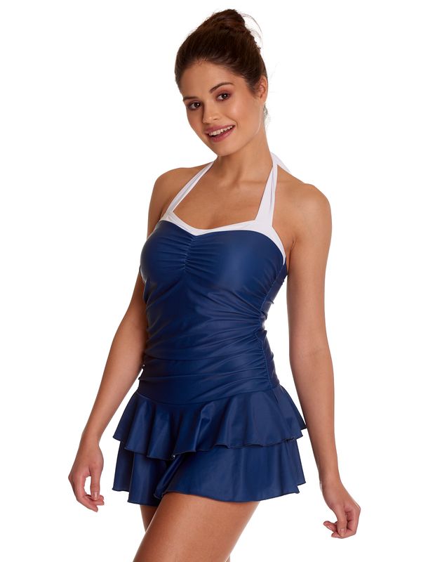 Nastrovje Potsdam Pussy Deluxe Classic Lovely Chic Damen Badeanzug weiss/blau Tiefpreis