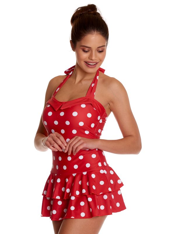 Nastrovje Potsdam Pussy Deluxe Damen Badeanzug rot allover Super Sparpreis