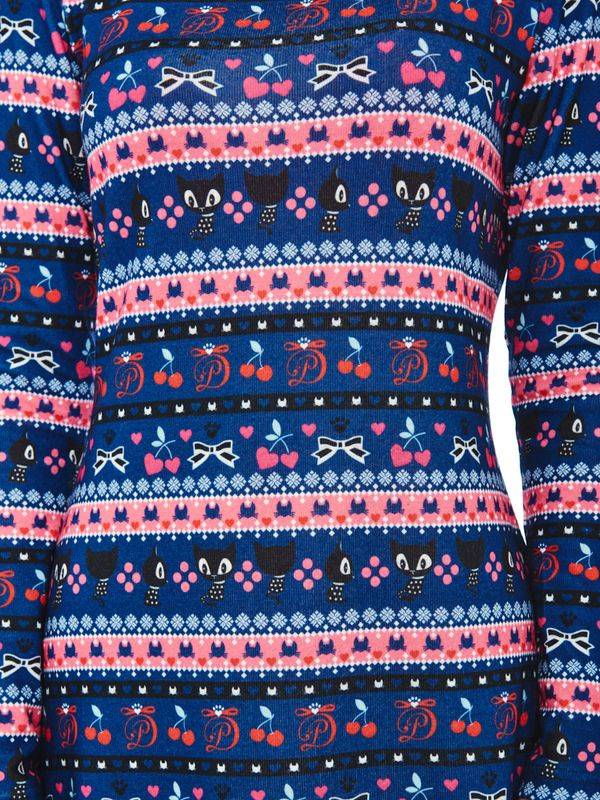 Nastrovje Potsdam Pussy Deluxe Cherry Winter Damen A-Linien-Kleid mehrfarbig Kostenlose Rückgabe