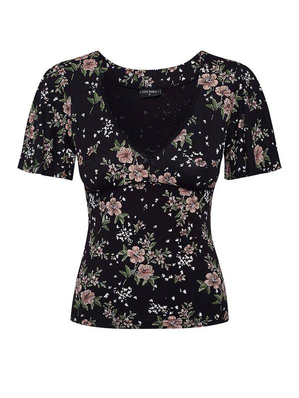 Nastrovje Potsdam Vive Maria Hibiscus Love Damen T-Shirt schwarz allover Bis zu 55% Rabatt