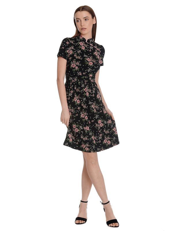 Nastrovje Potsdam Vive Maria Hibiscus Asia Damen A-Linien-Kleid schwarz allover Discount Store für neue Produkte