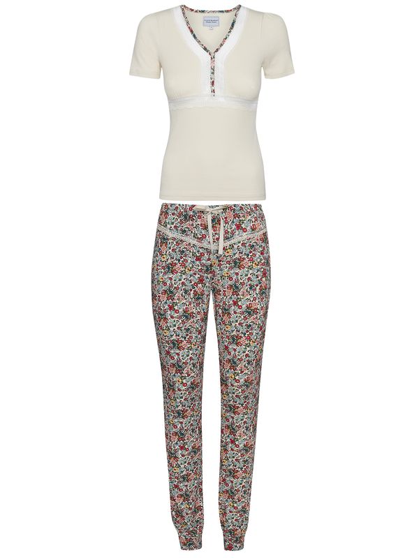 Nastrovje Potsdam Vive Maria French Flower Damen Pyjama creme/allover Speichern exportieren