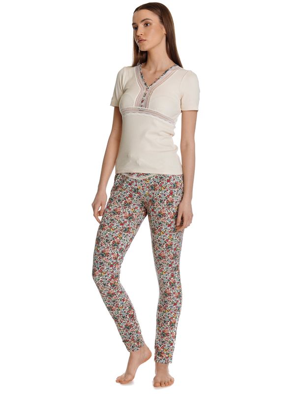 Nastrovje Potsdam Vive Maria French Flower Damen Pyjama creme/allover Speichern exportieren
