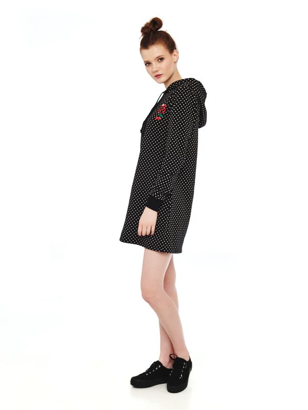 Nastrovje Potsdam Pussy Deluxe Cherries Dots Damen Sweatkleid schwarz allover Outlet
