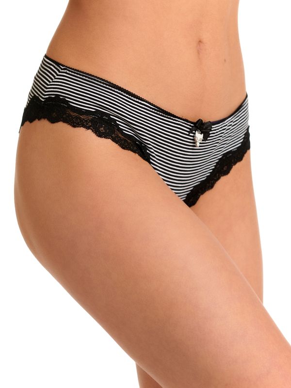 Nastrovje Potsdam Pussy Deluxe 3er Set Damen Slip-Set schwarz allover Verkauf