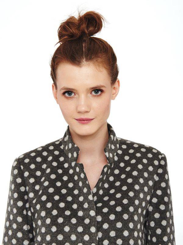 Nastrovje Potsdam Pussy Deluxe Dotties Kurzmantel Grau im Angebot