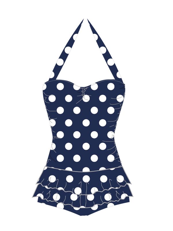 Nastrovje Potsdam Pussy Deluxe Classic Summer Damen Badeanzug blau allover Meist gekauft