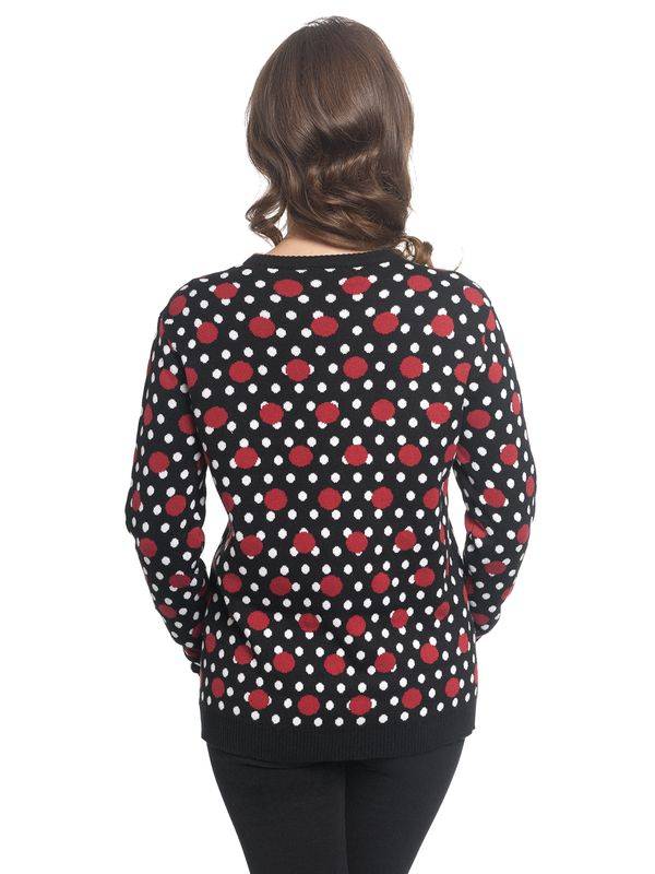 Nastrovje Potsdam Pussy Deluxe Mixed Dotties Knit Pullover schwarz allover Günstig kaufen