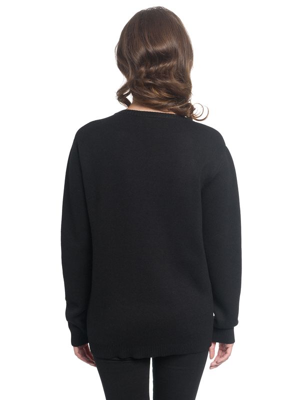 Nastrovje Potsdam Pussy Deluxe Checkered Knit Damen Strickpullover schwarz/weiß Großer Ausverkauf