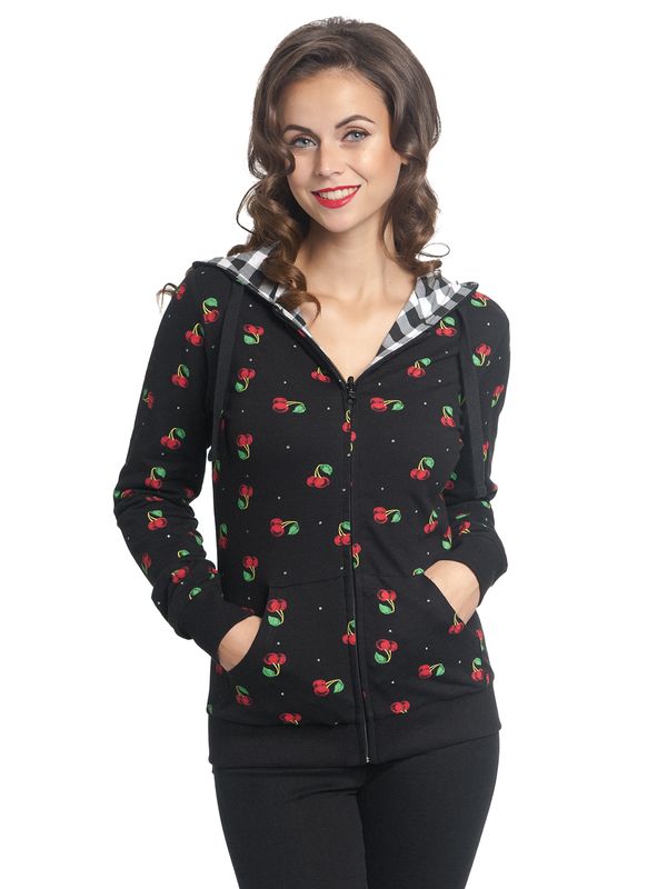 Nastrovje Potsdam Pussy Deluxe Vichy & Cherries Wendejacke schwarz allover Flash Sale