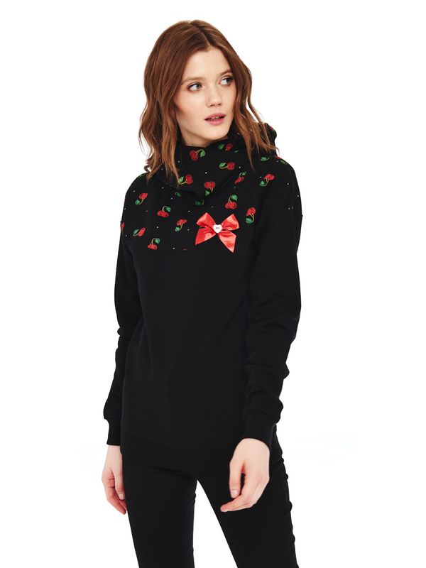 Nastrovje Potsdam Pussy Deluxe Cherry Bomb Schalkragenpullover für Damen Begrenztes Angebot