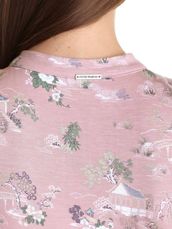 Nastrovje Potsdam Vive Maria Chinese Teahouse Damen V-Shirt lightpink allover Osterangebot