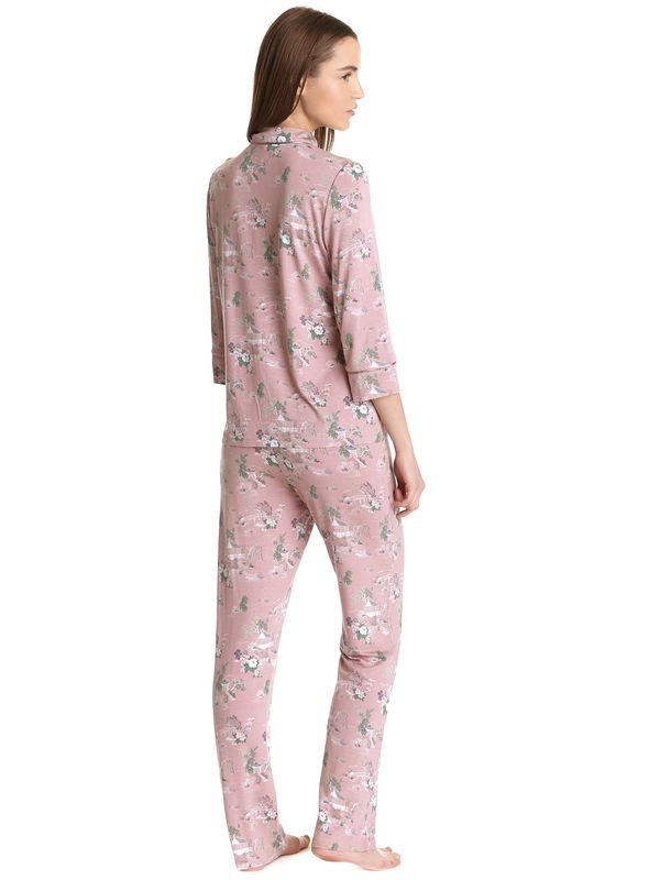 Nastrovje Potsdam Vive Maria Chinese Teahouse Damen Pyjama lightpink allover Jubiläumsangebot