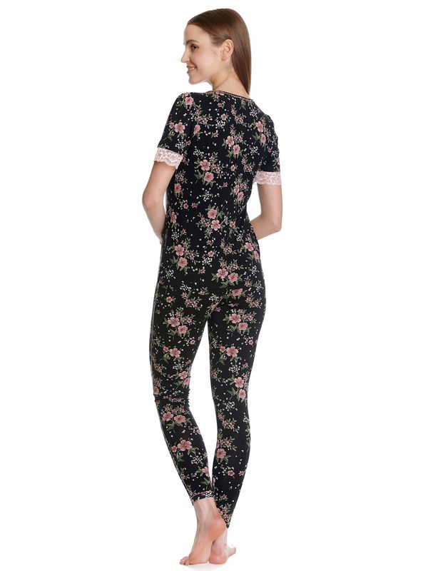 Nastrovje Potsdam Vive Maria Hibiscus Love Damen Leggings schwarz allover Top Angebot