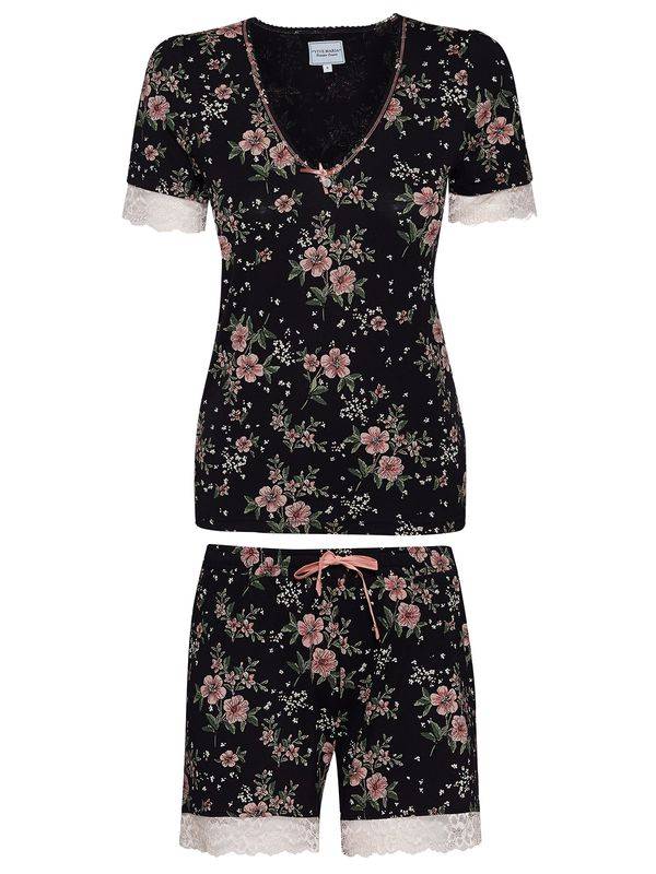 Nastrovje Potsdam Vive Maria Hibiscus Love Damen Pyjama schwarz allover Neueste Mode