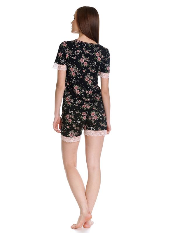 Nastrovje Potsdam Vive Maria Hibiscus Love Damen Pyjama schwarz allover Neueste Mode