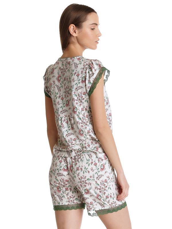 Nastrovje Potsdam Vive Maria Garden Girl Damen Pyjama creme/allover Blitzangebot