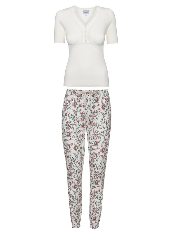 Nastrovje Potsdam Vive Maria Hidden Garden Damen Pyjama creme/allover Große Rabatte