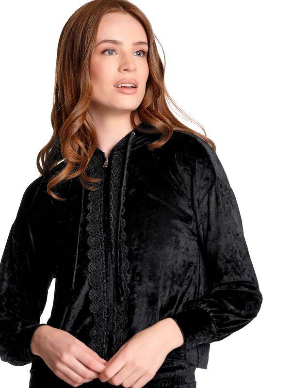 Nastrovje Potsdam Vive Maria Velvet Dream Damen Kapuzensweatjacke schwarz Begrenzte Freigabe