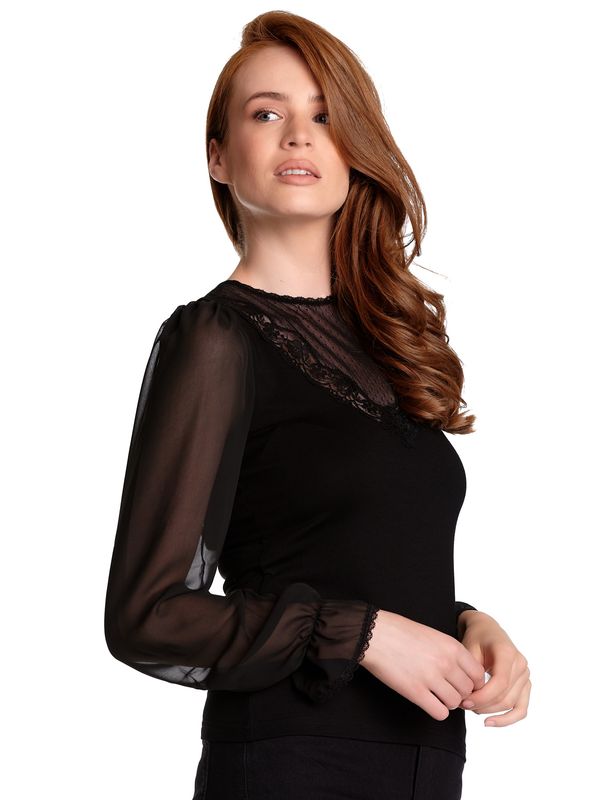 Nastrovje Potsdam Vive Maria Lace Dream Damen Langarmshirt schwarz JETZT KAUFEN
