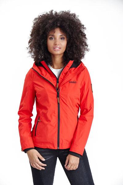 Navahoo Erdbeere Damen Übergangsjacke leicht gefüttert mit Kapuze im Angebot