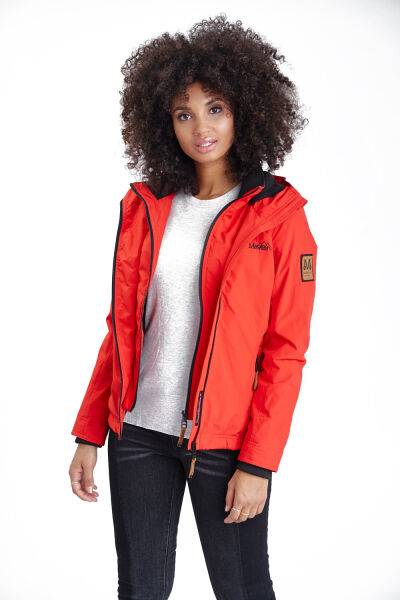 Navahoo Erdbeere Damen Übergangsjacke leicht gefüttert mit Kapuze im Angebot