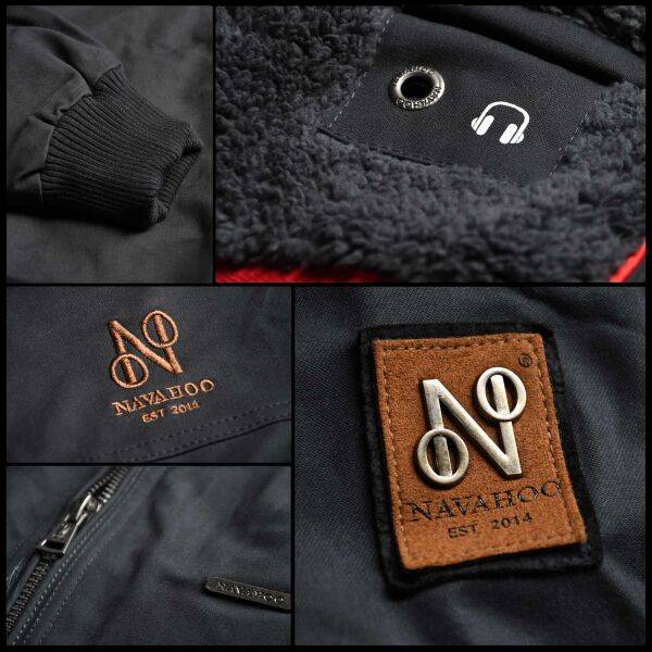 Navahoo Navahoo Herren Piloten Jacke mit Stehkragen Sonderangebot