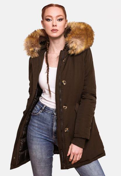 Navahoo Karmaa Damen Parka Winterjacke warm gefüttert Valentinstagsangebot