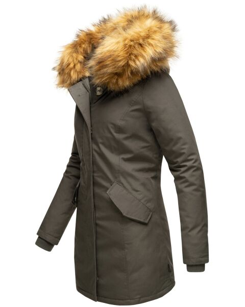 Navahoo Karmaa-Princess Damen Parka Winterjacke mit Fellkragen Jubiläumsangebot
