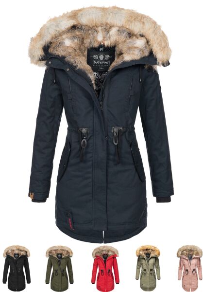 Navahoo Navahoo Bombii Damen Winterjacke lang mit Kunstfell Zeitlich begrenztes Angebot