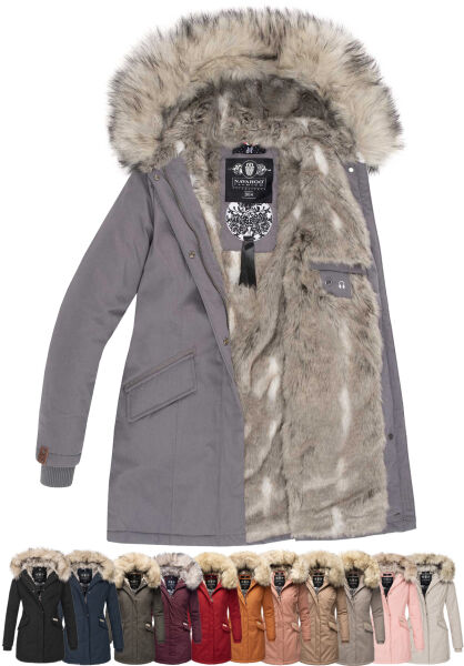 Navahoo Navahoo Cristal Damen Winterjacke Parka mit Kunstfell Bestseller