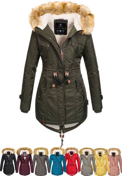 Navahoo Navahoo LaViva warme Damen Winterjacke mit Teddyfell Bestseller