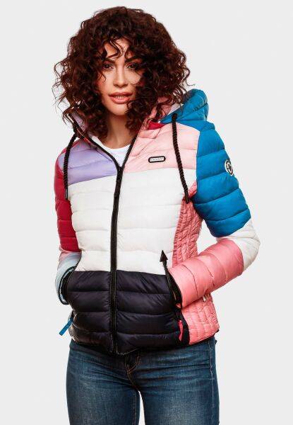 Navahoo Navahoo Lulana Multikulti Damen Steppjacke Colour Blocking Design Sonderangebote