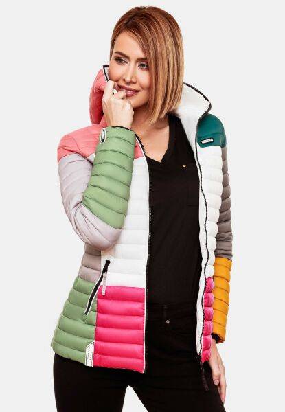 Navahoo Navahoo Multikulti Mehrfarbige Übergangs Steppjacke Neueste Stile