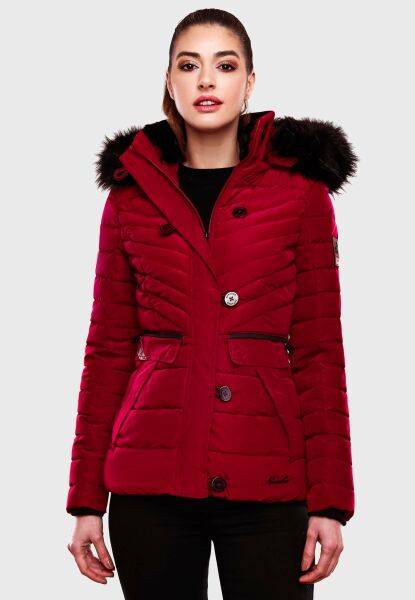 Navahoo Navahoo Wisteriaa Damen Winter Steppjacke mit Kapuze und Fellkragen Blitzverkäufe