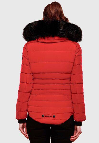Navahoo Lotusblüte warme Damen Winterjacke gesteppt mit Kunstfell Saisonale Angebote