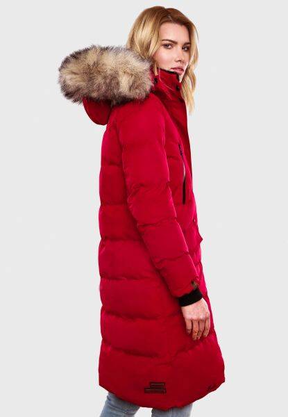 Navahoo Schneesternchen Damen lange Winter Steppjacke mit Kapuze Kauf eins, bekomm eins gratis