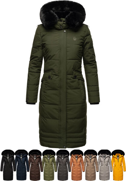 Navahoo Navahoo Fahmiyaa Damen lange Winterjacke mit Kapuze Begrenzte Freigabe