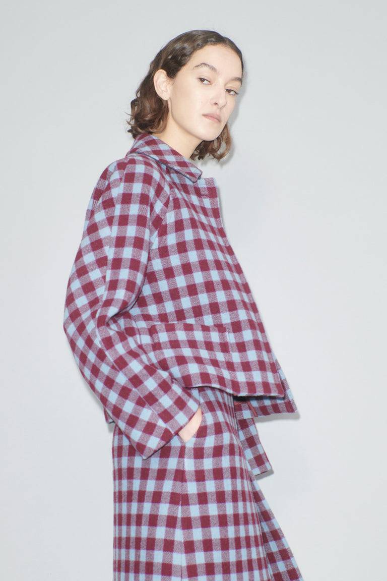Odeeh Brushed Vichy Jacke, Crimson zollfrei