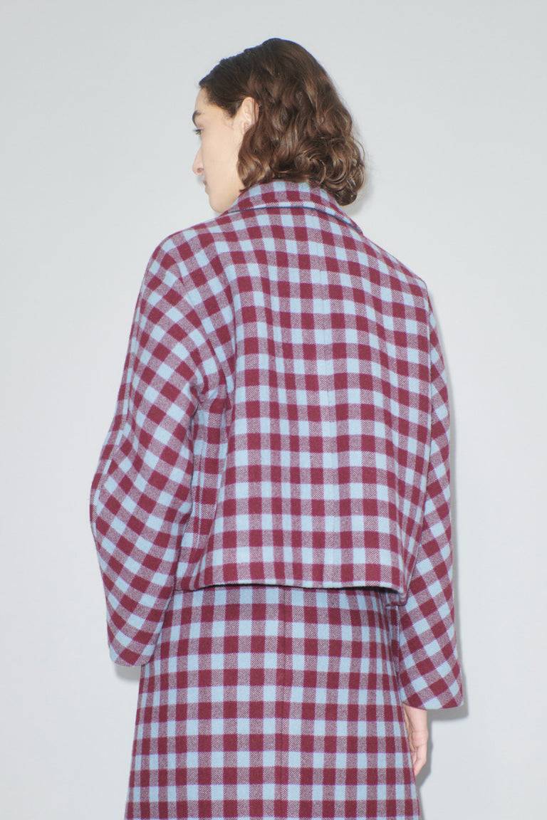 Odeeh Brushed Vichy Jacke, Crimson zollfrei
