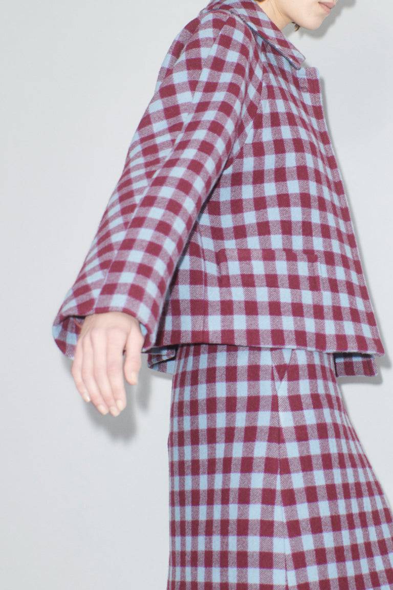 Odeeh Brushed Vichy Jacke, Crimson zollfrei