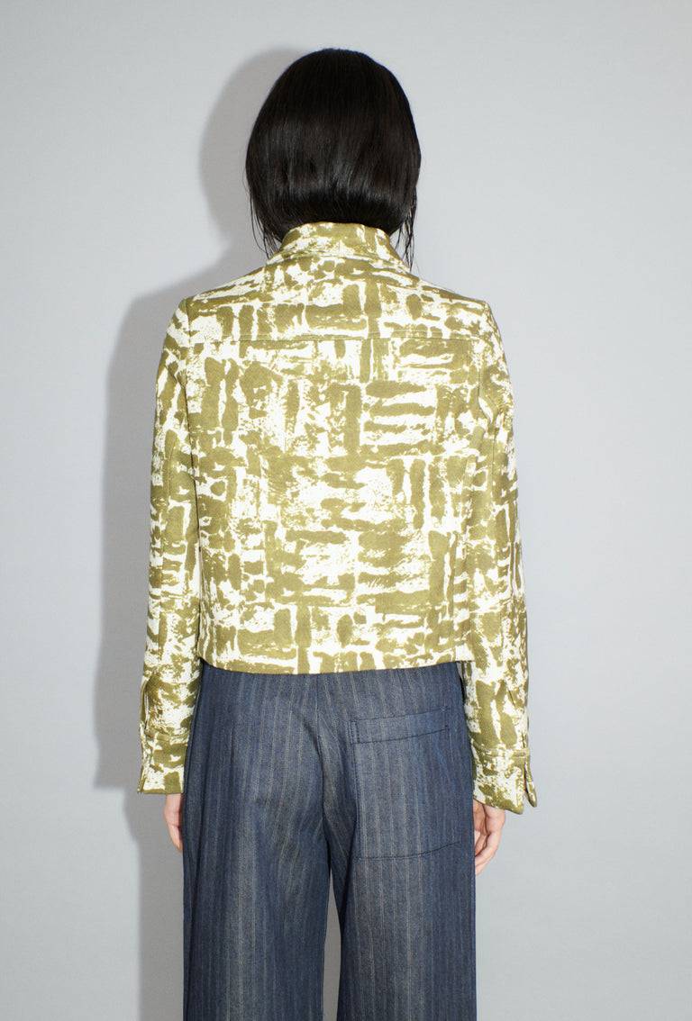 Odeeh Blow-Up Texture Jacke, Goldolive 50% Rabatt für begrenzte Zeit